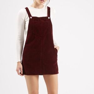 Topshop Moto Corduroy Overall Dress